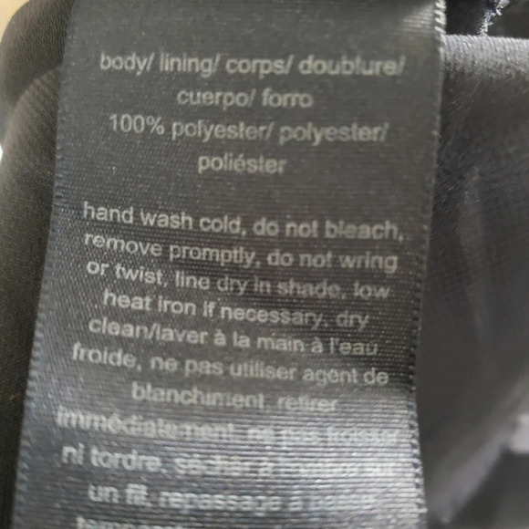 Tommy Hilfiger Blouse Women's Medium Navy Pleated Flowy Sheer Sleeve - Picture 7 of 8